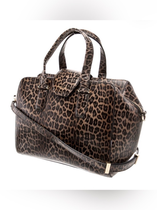 henri bendel Handbags - Henri Bendel Leopard Print Leather Satchel w/crossbody - LIKE NEW! Rare AF!